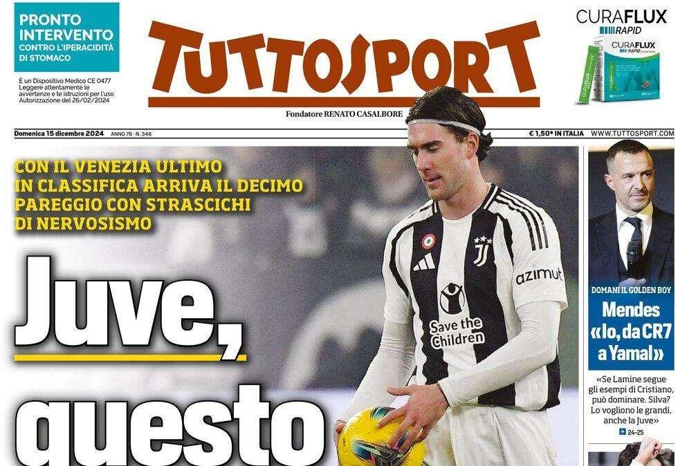 Tuttosport: "Juve, questo è troppo. Dea 10 e lode, Napoli c'è"