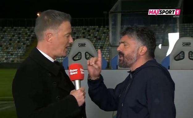 Furia Gattuso in diretta tv: litiga contro ex calciatore croato in tre lingue diverse