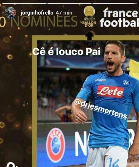 FOTO - Mertens candidato al Pallone d'Oro, Jorginho estasiato: "Che qualità, è un pazzo!"