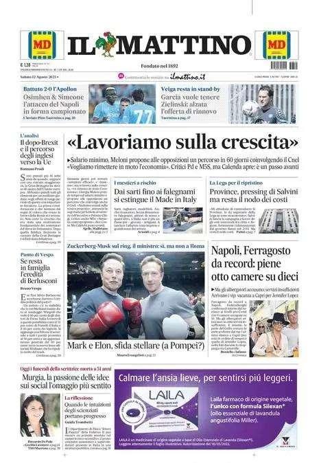 PRIMA PAGINA Il Mattino: "Garcia vuole tenere Zielinski: alzata l'offerta"