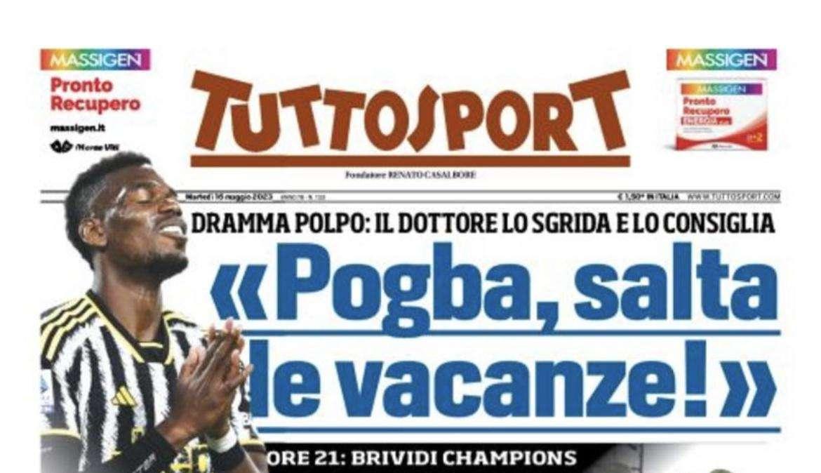PRIMA PAGINA - Tuttosport: “Derby finale. Bufera arbitro”