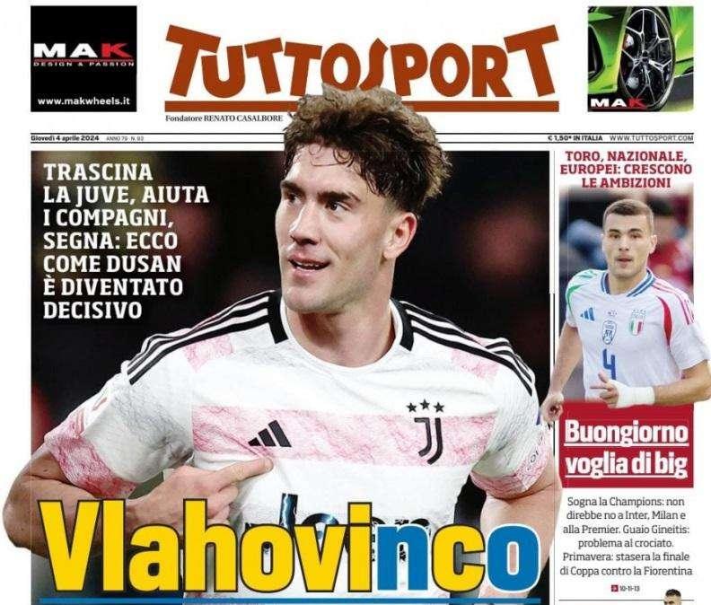 PRIMA PAGINA - Tuttosport: "Plusvalenza Osimhen: De Laurentiis scarica su Giuntoli, ma le firme..."