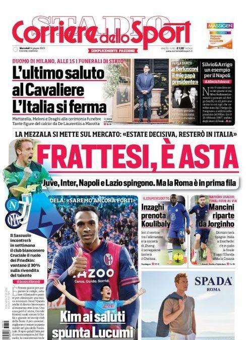 PRIMA PAGINA - CdS: "Kim ai saluti, spunta Lucumi"