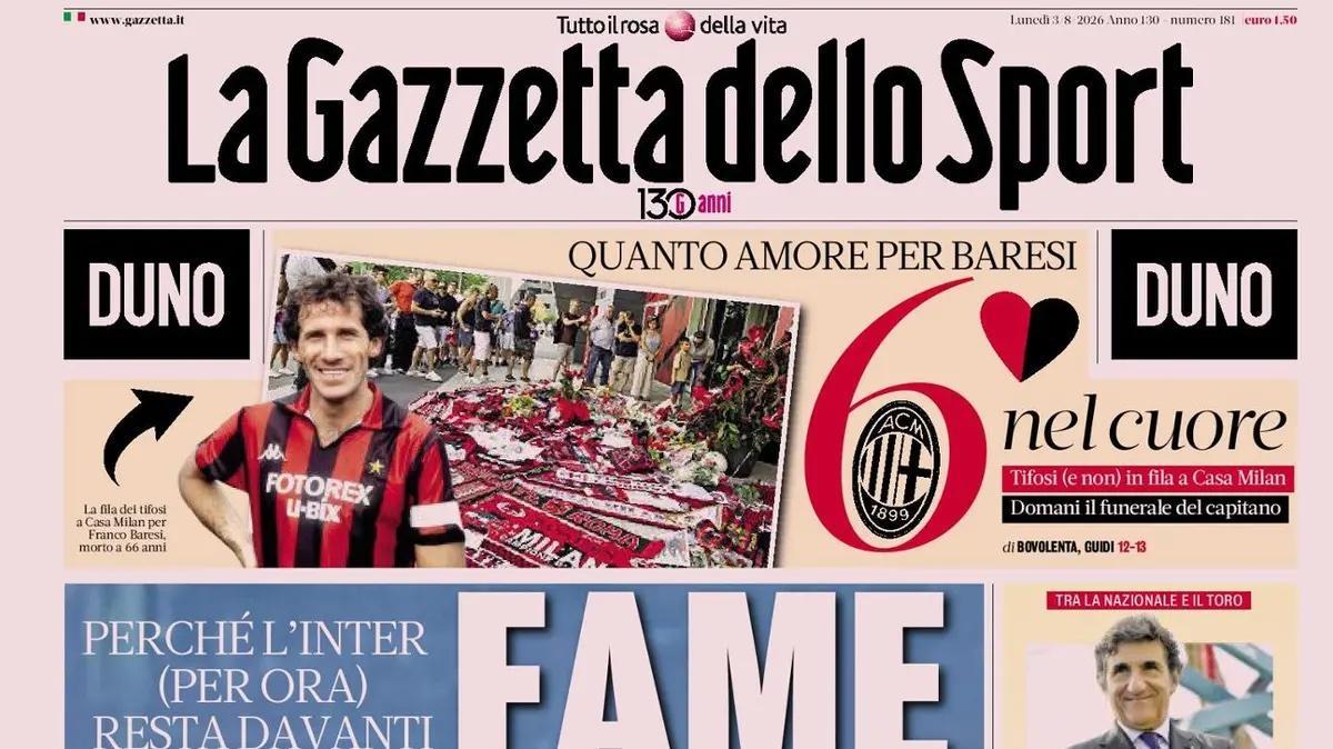 La previsione della Gazzetta dello Sport: "Fame da Campioni, Inter resta la favorita"