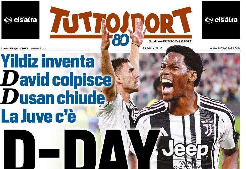 Tuttosport si esalta: "La Juve c'è"