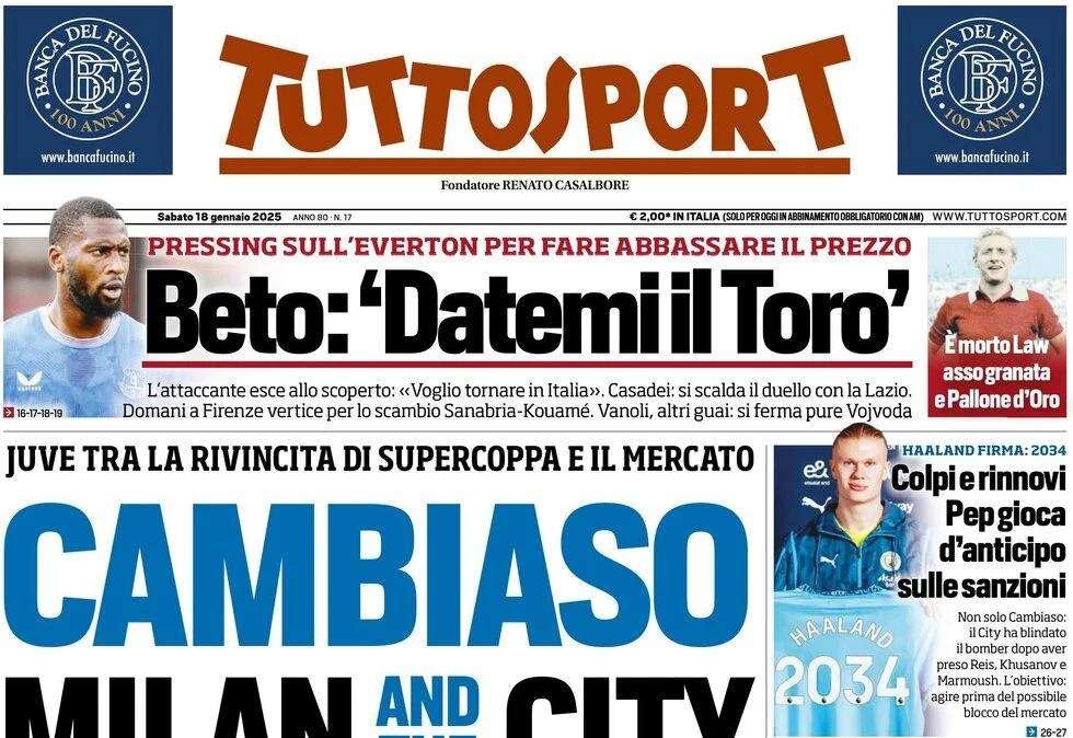 Tuttosport: "Cambiaso, Milan and the city" 