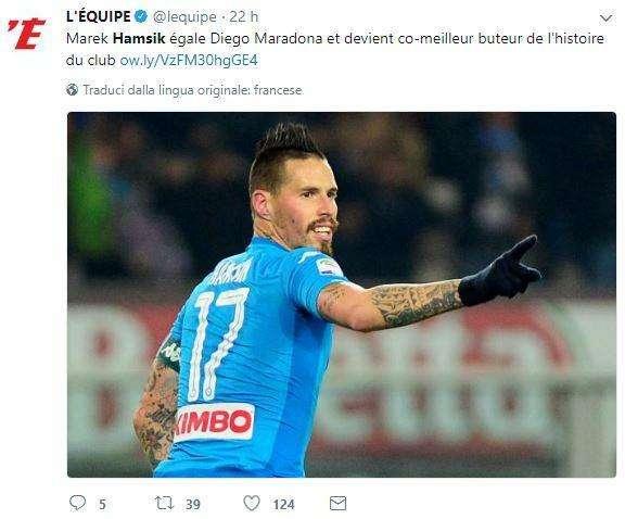 FOTO - Il record di Hamsik fa il giro del mondo: dall'India al Sudamerica, tutti pazzi per Marek