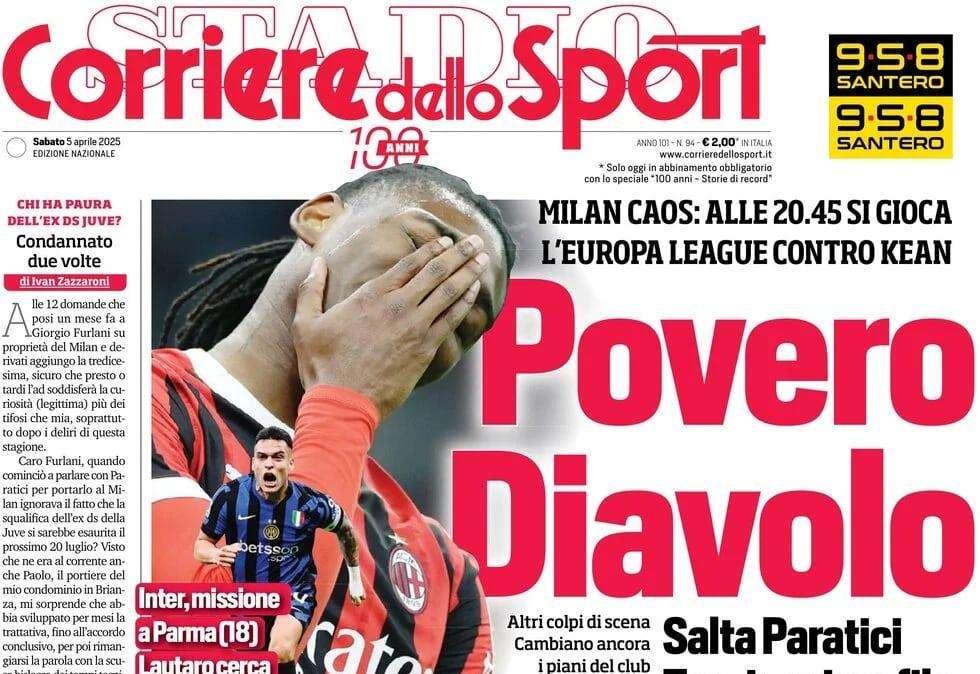 Corriere dello Sport: "Povero Diavolo. Napoli, Neres l'asso di Conte"