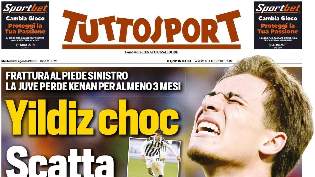 Juventus, che guaio! Tuttosport: “Yildiz choc”
