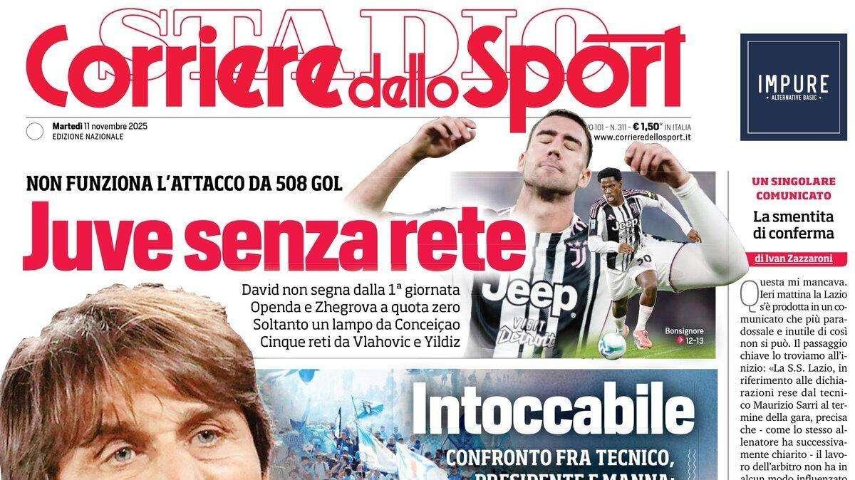 Corriere dello Sport: "Giù le mani da Conte. Per ADL è intoccabile"