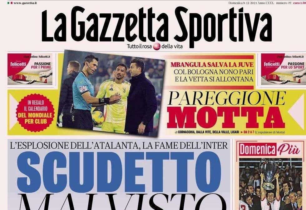 La Gazzetta dello Sport: "Scudetto mai visto! Tra Conte e la testa c'è la Lazio"