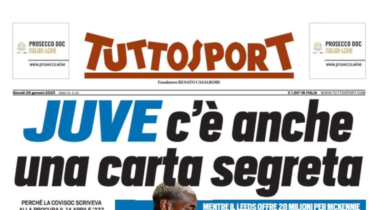 PRIMA PAGINA - Tuttosport: "Juve c'è anche una carta segreta"
