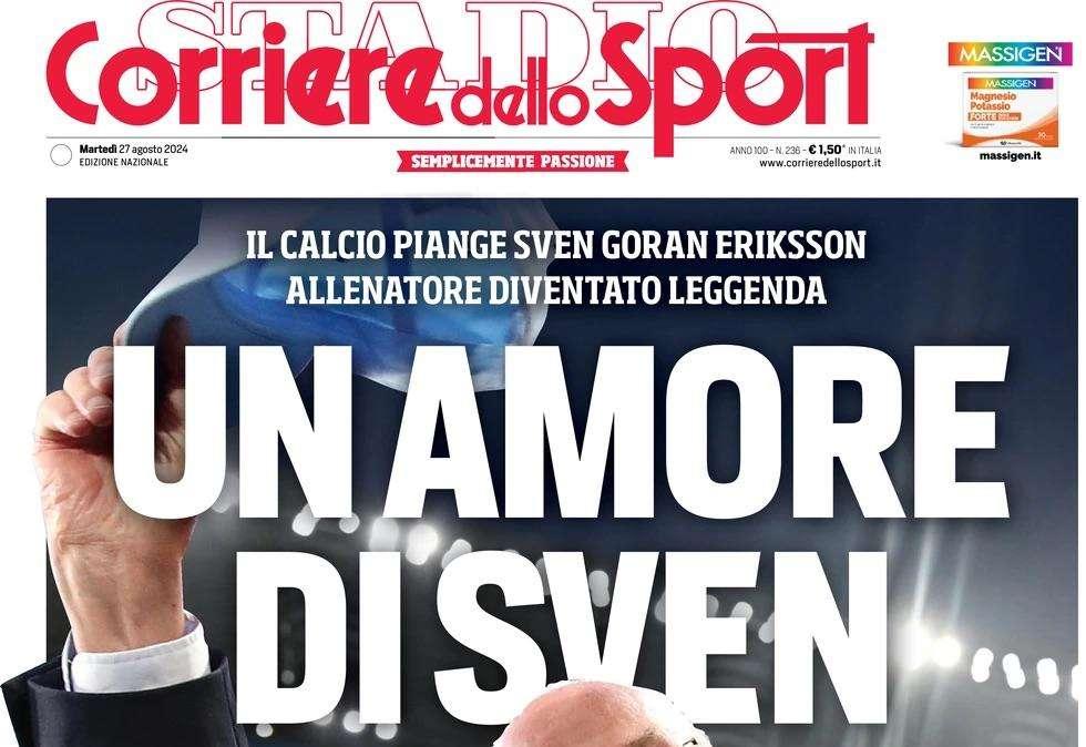Cds dedica la prima a Eriksson: "Un amore di Sven"