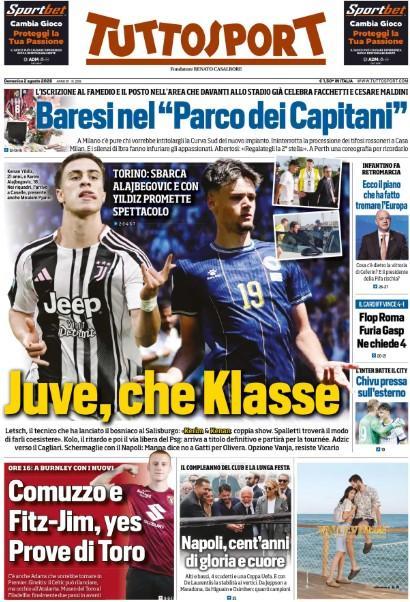 Festa centenario, Tuttosport: "Napoli, cent'anni di gloria e cuore"