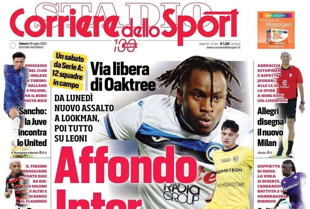 Corriere dello Sport: "Conte chiude la porta. Attesa per Ndoye"