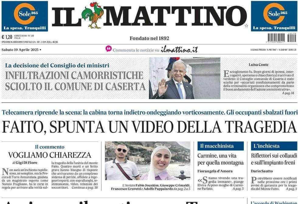 Il Mattino: "Operazione aggancio" 