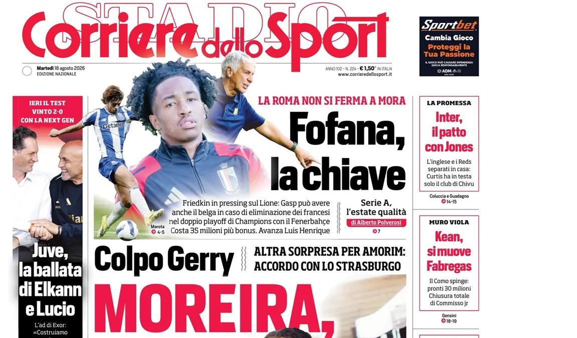 Prime parole di Favasuli, Corriere dello Sport: "Max, insegnami a vincere"