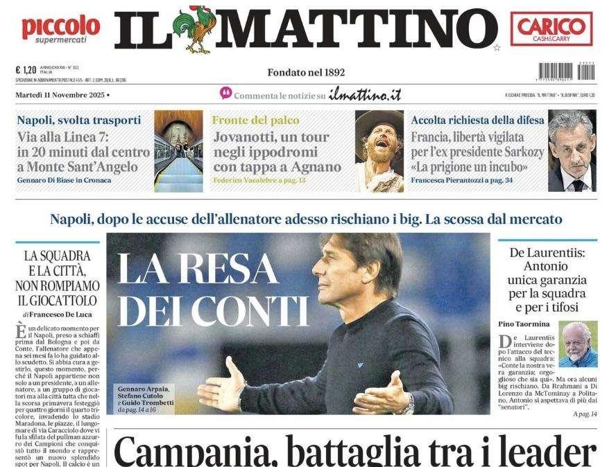 Il Mattino: "La resa dei conti"