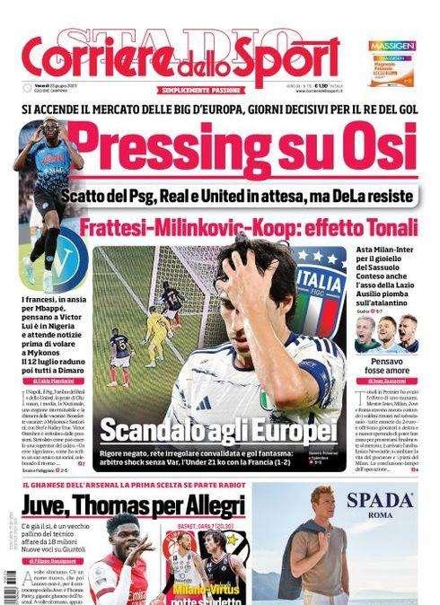 PRIMA PAGINA - CdS Campania: "Pressing su Osi"