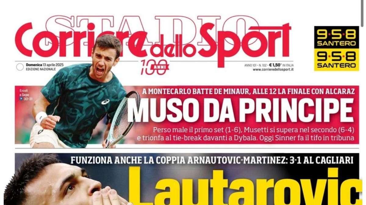 Corriere dello Sport: "Lautarovic! L'Inter vola a +6 e agita il Napoli"