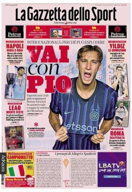 Gazzetta dello Sport: "Napoli, gioia e guai. Neres alle stelle, ma ora mercato solo a saldo zero"