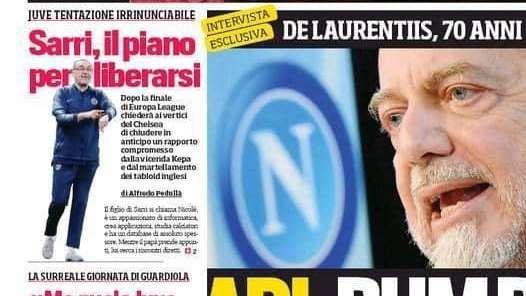 PRIMA PAGINA - ADL al CdS: "Il Napoli non è in vendita! Voglio Quagliarella, nessun caso Insigne..."