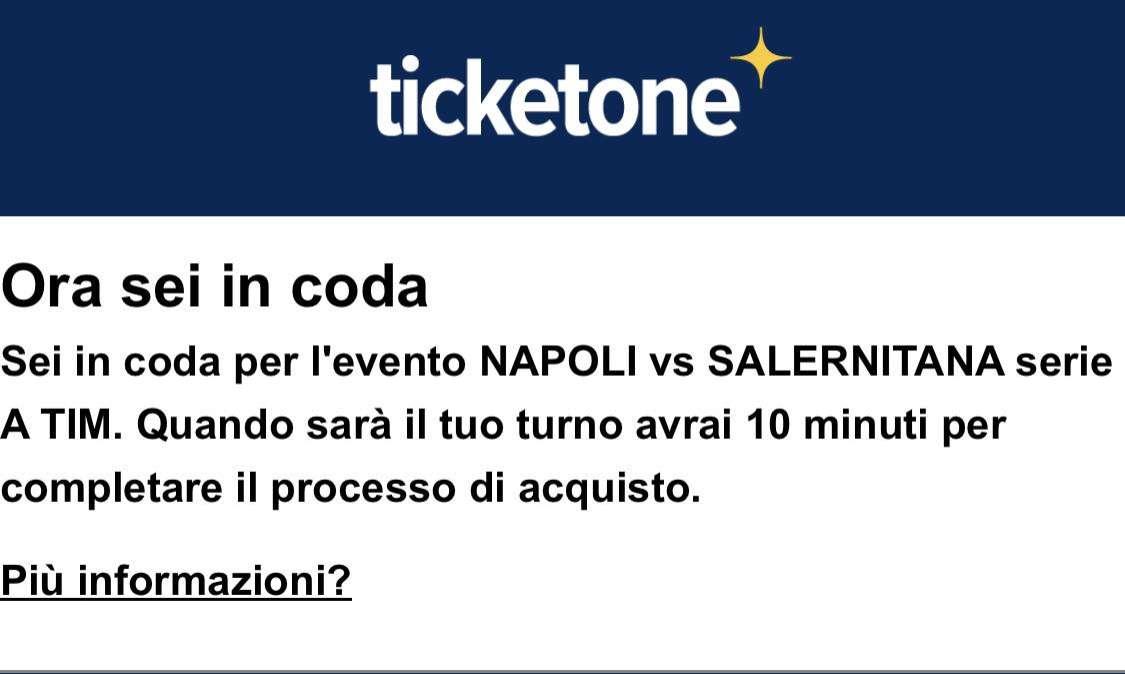 FOTO - E' subito caccia al biglietto per Napoli-Salernitana: oltre 16mila in coda su Ticketone!