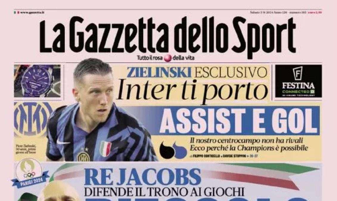 Gazzetta dello Sport: "Zielinski: il nostro centrocampo non ha eguali"