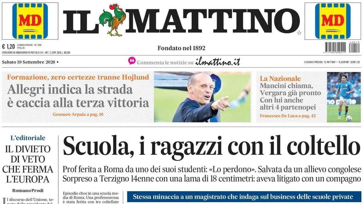 “Allegri indica la strada, è caccia alla terza vittoria”. Vergara pronto per l’Italia: la prima de Il Mattino