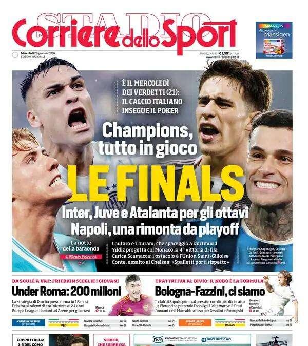 Corriere dello Sport: "Napoli, una rimonta da playoff"