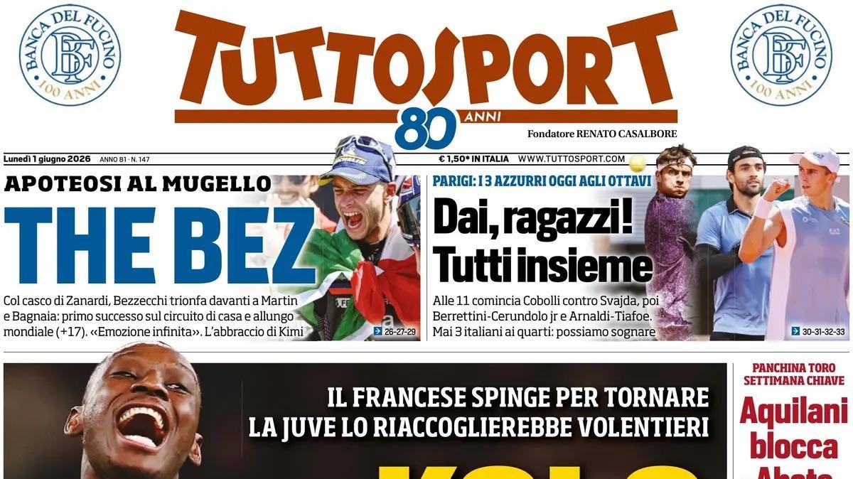 Juve, il primo regalo per Spalletti. TuttoSport: "Kolo MuaSì"