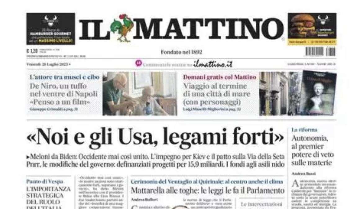 PRIMA PAGINA - Il Mattino: “Osimhen, rinnovo a un passo”