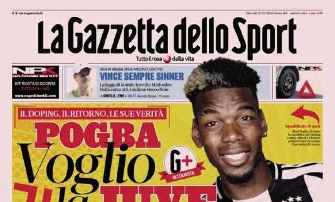 Gazzetta apre con le parole di Sommer: "Inter pigliatutto, Scudetto e Champions!"