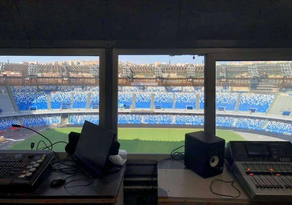 FOTO - San Paolo, ecco la regia dove verranno gestite immagini per i maxi schermi, giochi di luci e gli effetti audio