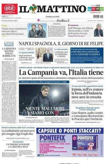 Il Mattino: "Niente malumori, siamo Con te"