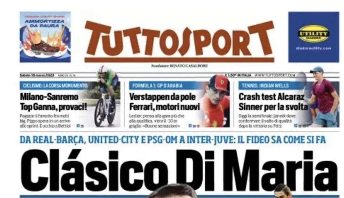 PRIMA PAGINA - Tuttosport: “Milan-Napoli ai quarti, poi altro derby”