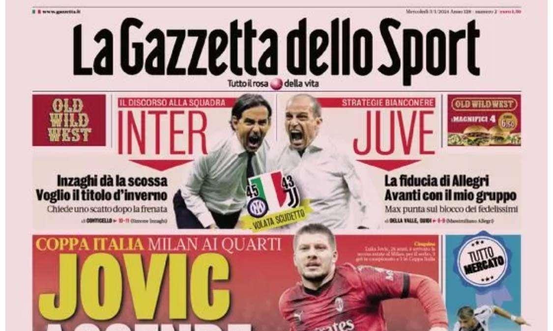 PRIMA PAGINA - Gazzetta: "Napoli compra: Mazzocchi c'è e Samardzic sta arrivando"