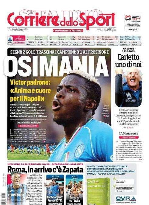 PRIMA PAGINA  - Cds Campania: "Osimania"