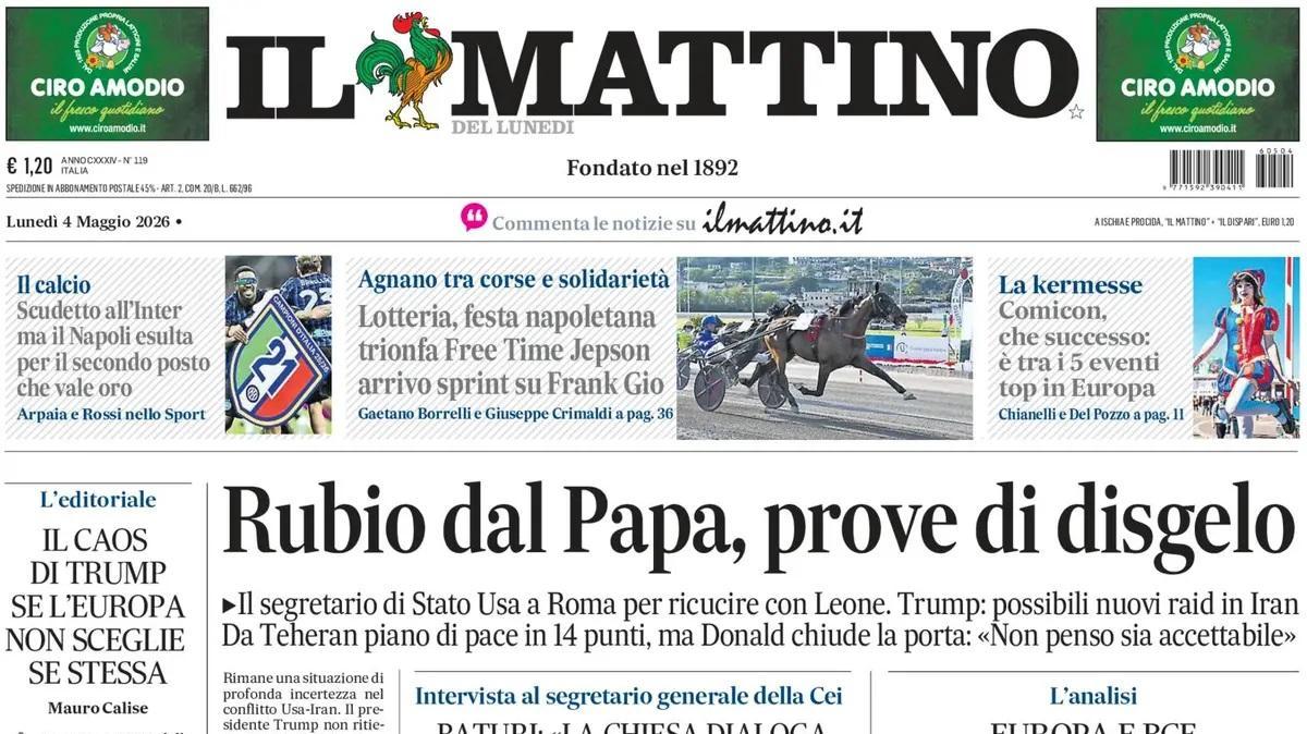 Il Mattino: "Scudetto all'Inter, ma il Napoli esulta: il secondo posto vale oro"