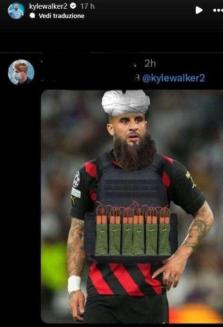 Walker dipinto come un terrorista sui social, il difensore sbotta: "Inaccettabile"