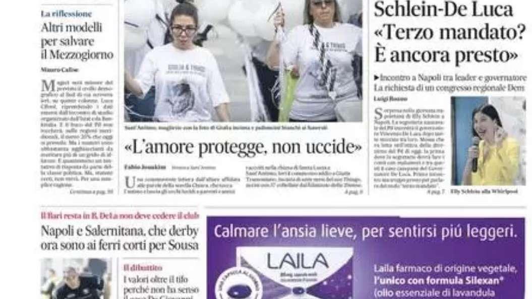 PRIMA PAGINA - Il Mattino: "Napoli-Salernitana ai ferri corti per Sousa"