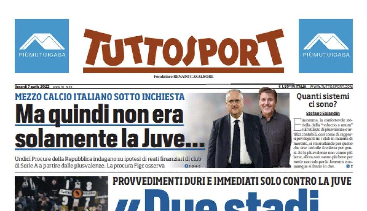 PRIMA PAGINA - Tuttosport: “Il Napoli sfida lo shock”