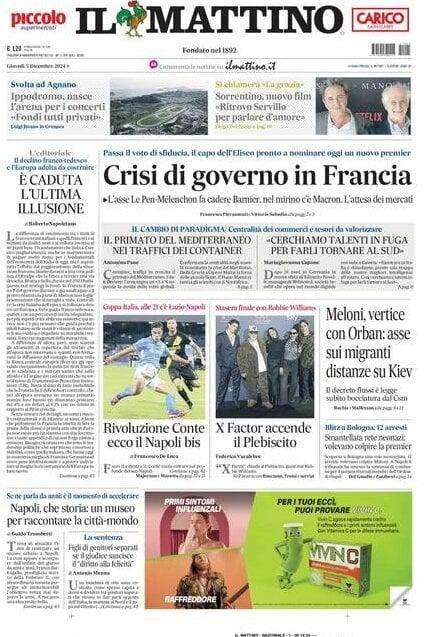 Il Mattino: "Rivoluzione Conte: ecco il Napoli bis"
