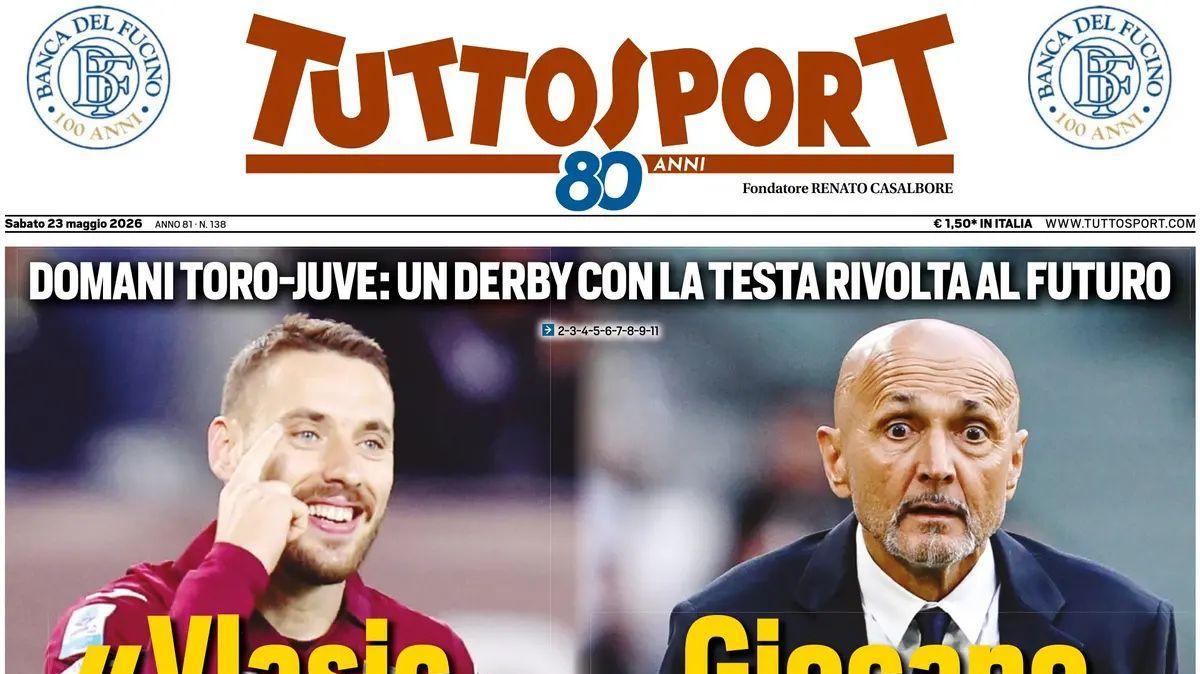 Spalletti senza Yildiz, Tuttosport: "Il derby di Torino con la testa verso il futuro"