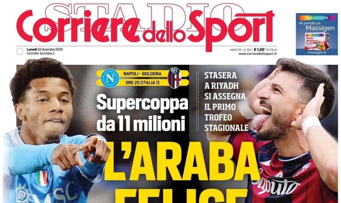 Finale che vale 11 mln, CdS: "L'araba Felice"