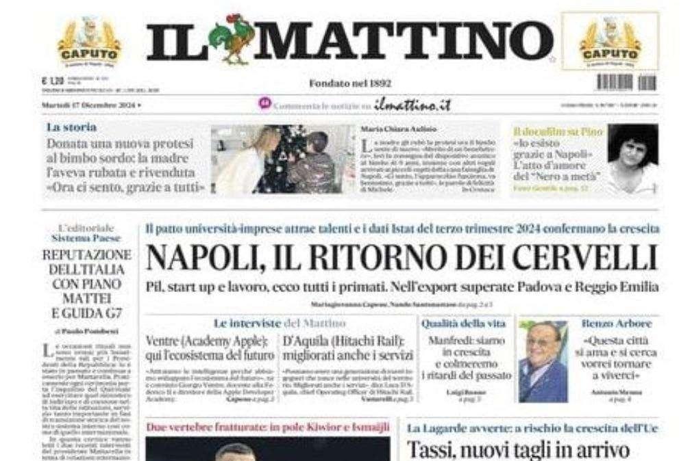 Il Mattino: "Dopo Kvara anche Buongiorno va in infermeria: 50 giorni di stop"