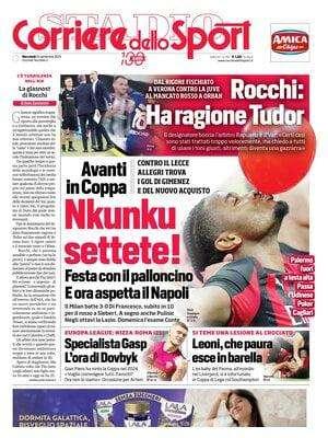 Corriere dello Sport sul Milan: "Festa col palloncino e ora aspetta il Napoli"
