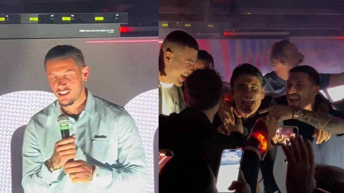 "Nisciuno maje", Mazzocchi versione cantante al compleanno di Rocco Hunt