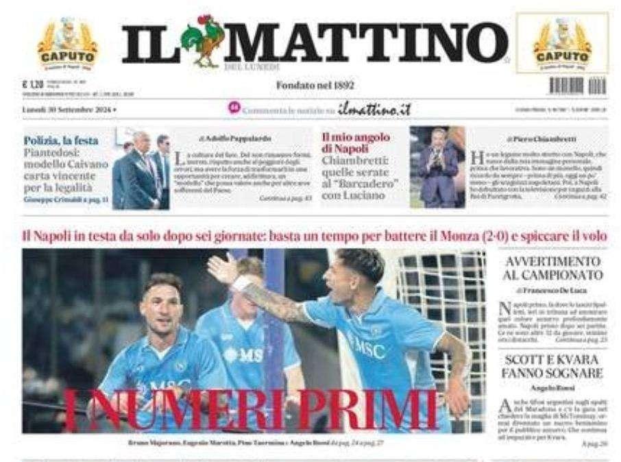 Il Mattino: "I numeri primi"