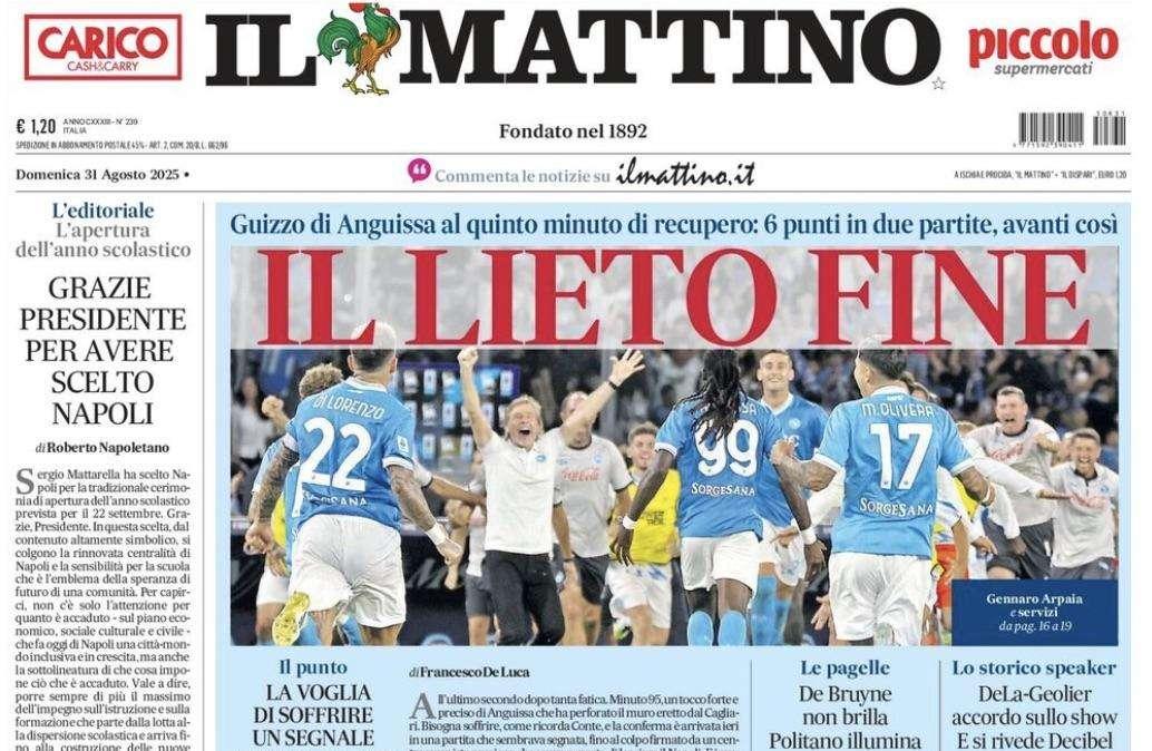 Il Mattino: "Il lieto fine"